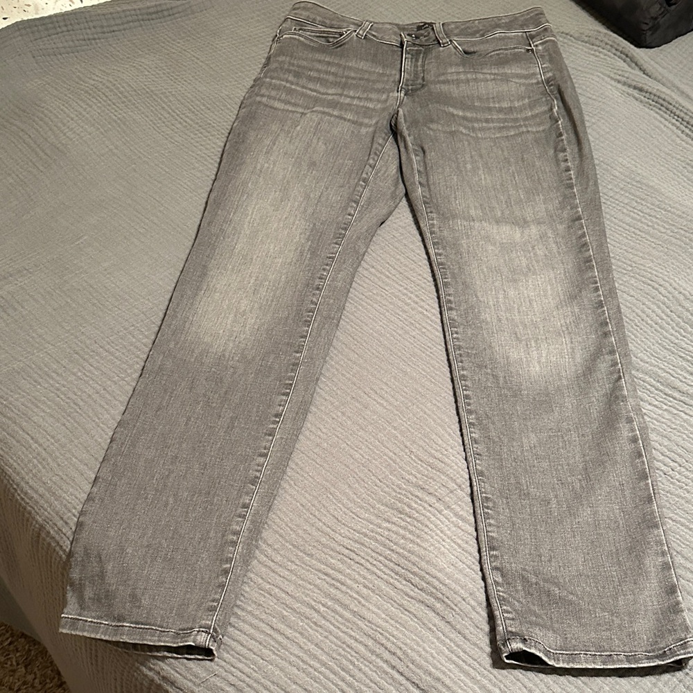 J.Jill Boyfriend Straight Leg Ankle Gray Denim Jeans